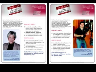 UPPER-TIER BENEFIT OBJECTIVESSelf-SegmentationPro-active leadership roleAbove “Cost-per-member” benchmarkIncreased membership stature and personal/professional recognitionImproved personal and professional skills and networking contacts