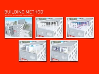 BUILDING METHOD
QBIC HOTELS - WTC AMSTERDAM ,THE NETHERLANDS
 