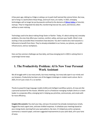 Tomorrow, Today 5 Everyday Problems Being Solved by Emerging Tech in ...