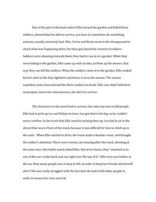 Tomorrow when the war began