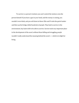 Tomorrow when the war began