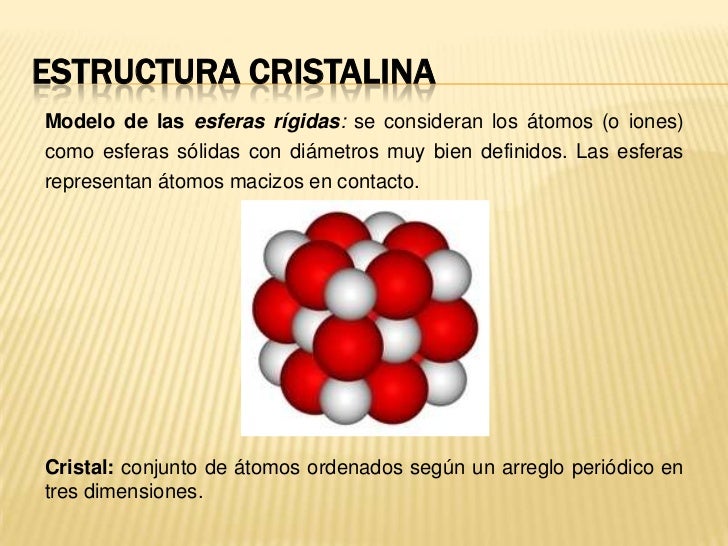 Átomo y estructura cristalina