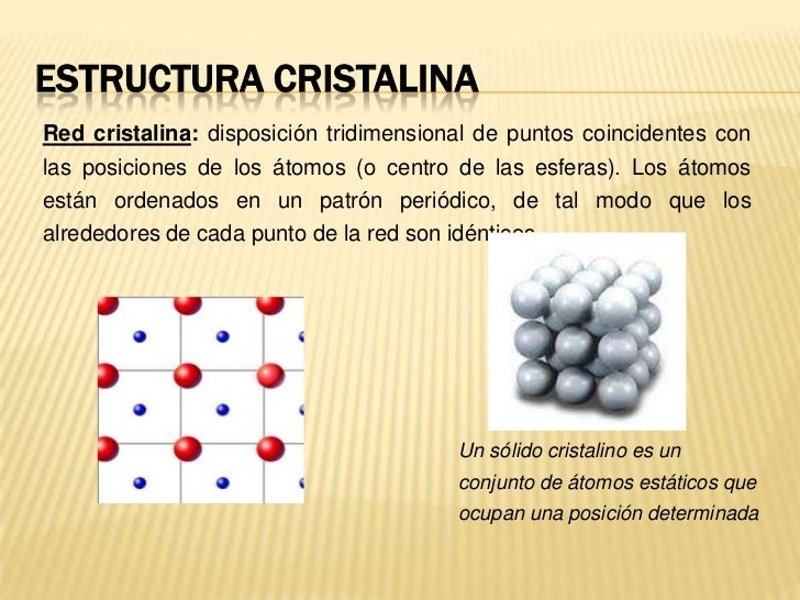 Átomo y estructura cristalina