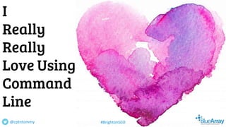 I
Really
Really
Love Using
Command
Line
@cptntommy #BrightonSEO
 