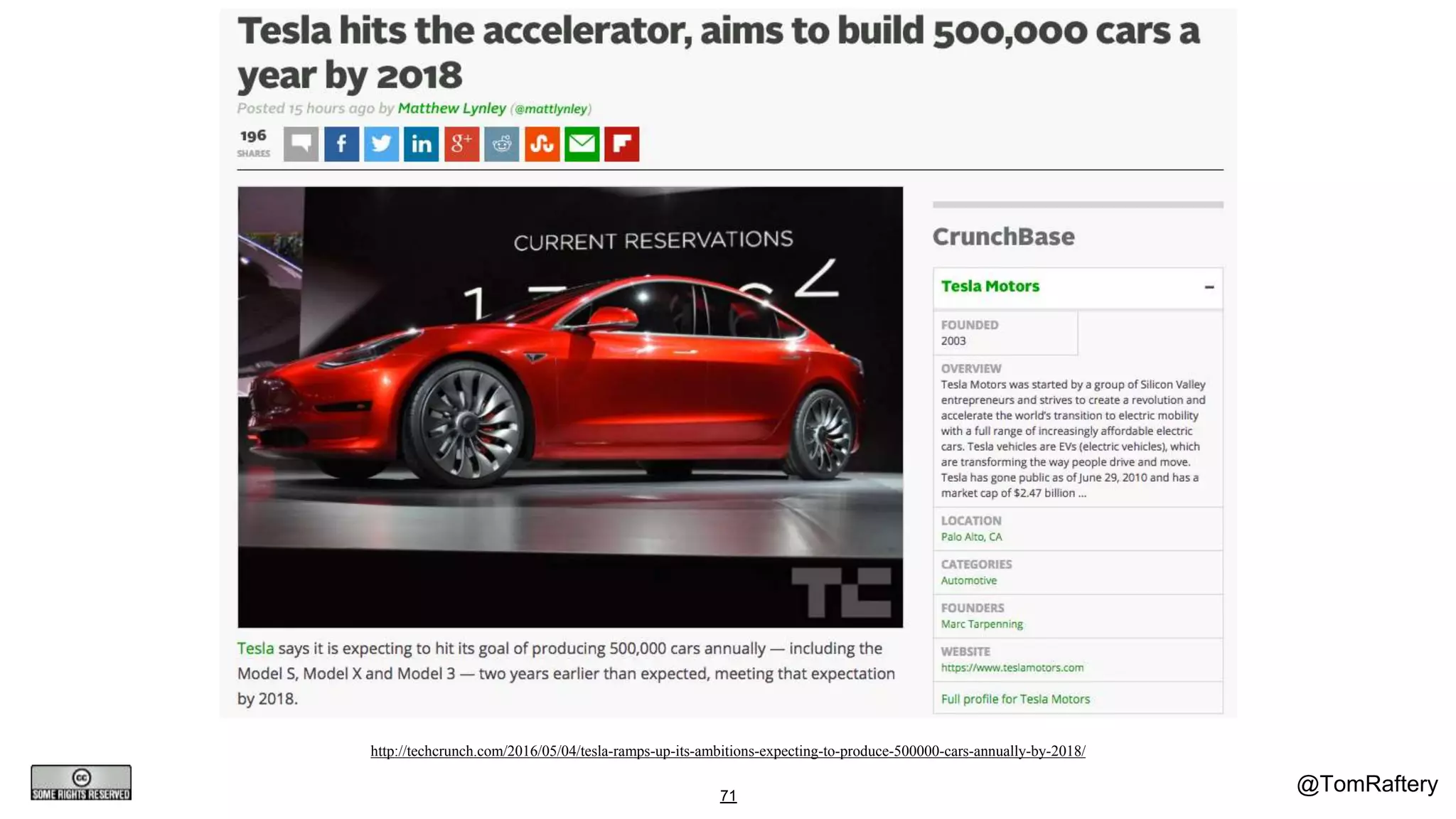 @TomRaftery71
http://techcrunch.com/2016/05/04/tesla-ramps-up-its-ambitions-expecting-to-produce-500000-cars-annually-by-2018/
 