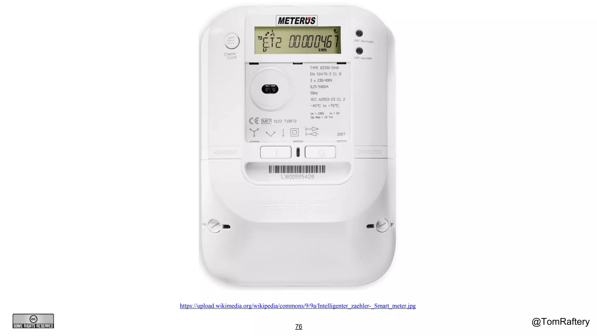 @TomRaftery
https://upload.wikimedia.org/wikipedia/commons/9/9a/Intelligenter_zaehler-_Smart_meter.jpg
76
 