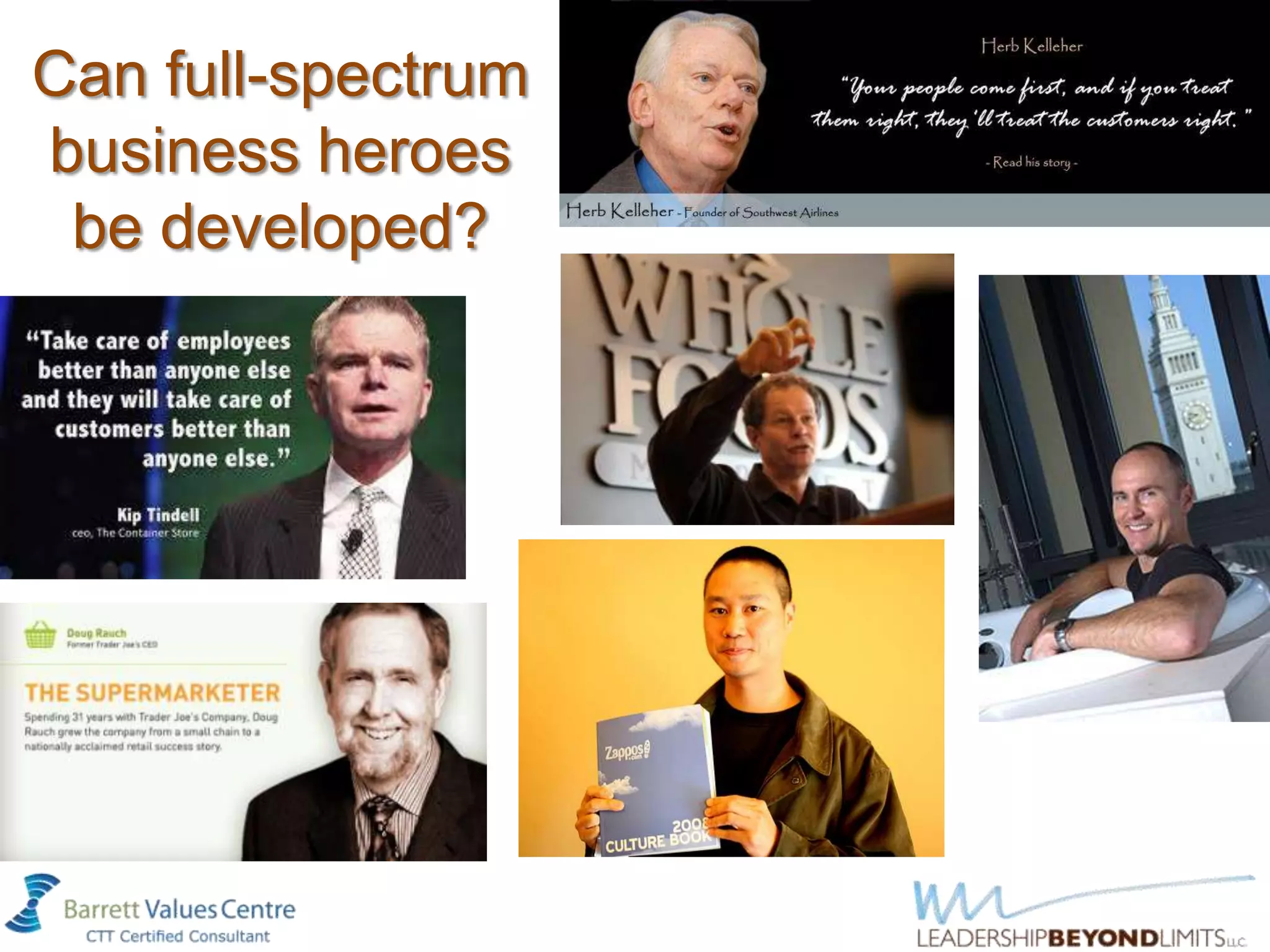 Can full-spectrum
business heroes
 be developed?
 