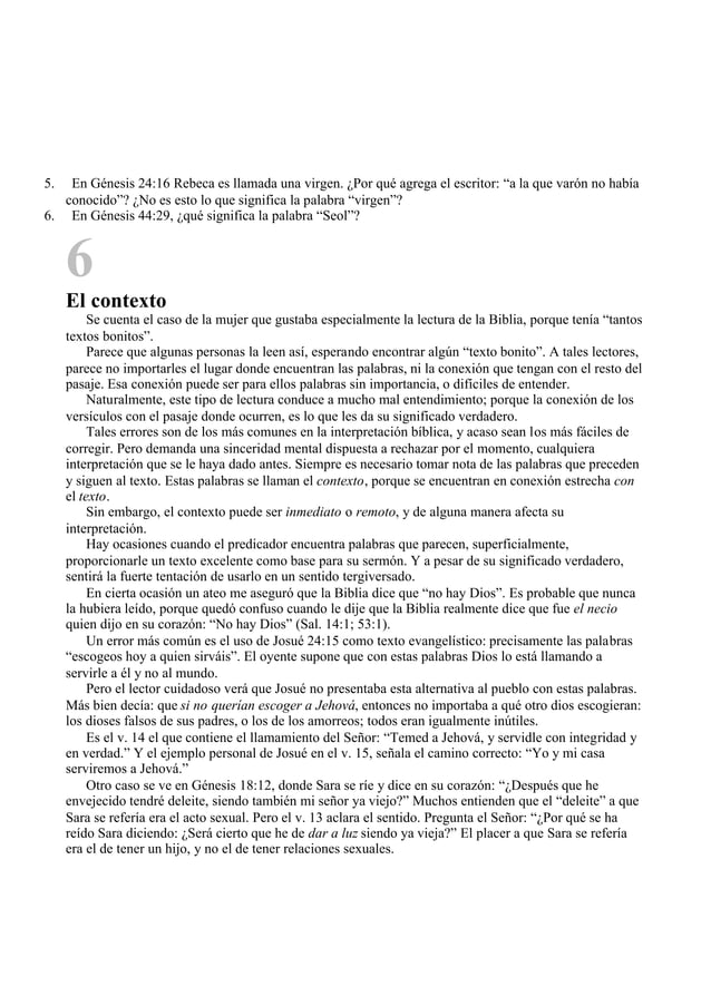 Claves de interpretación bíblica