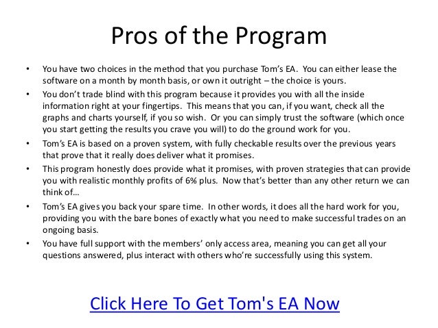 Tom's ea forex review