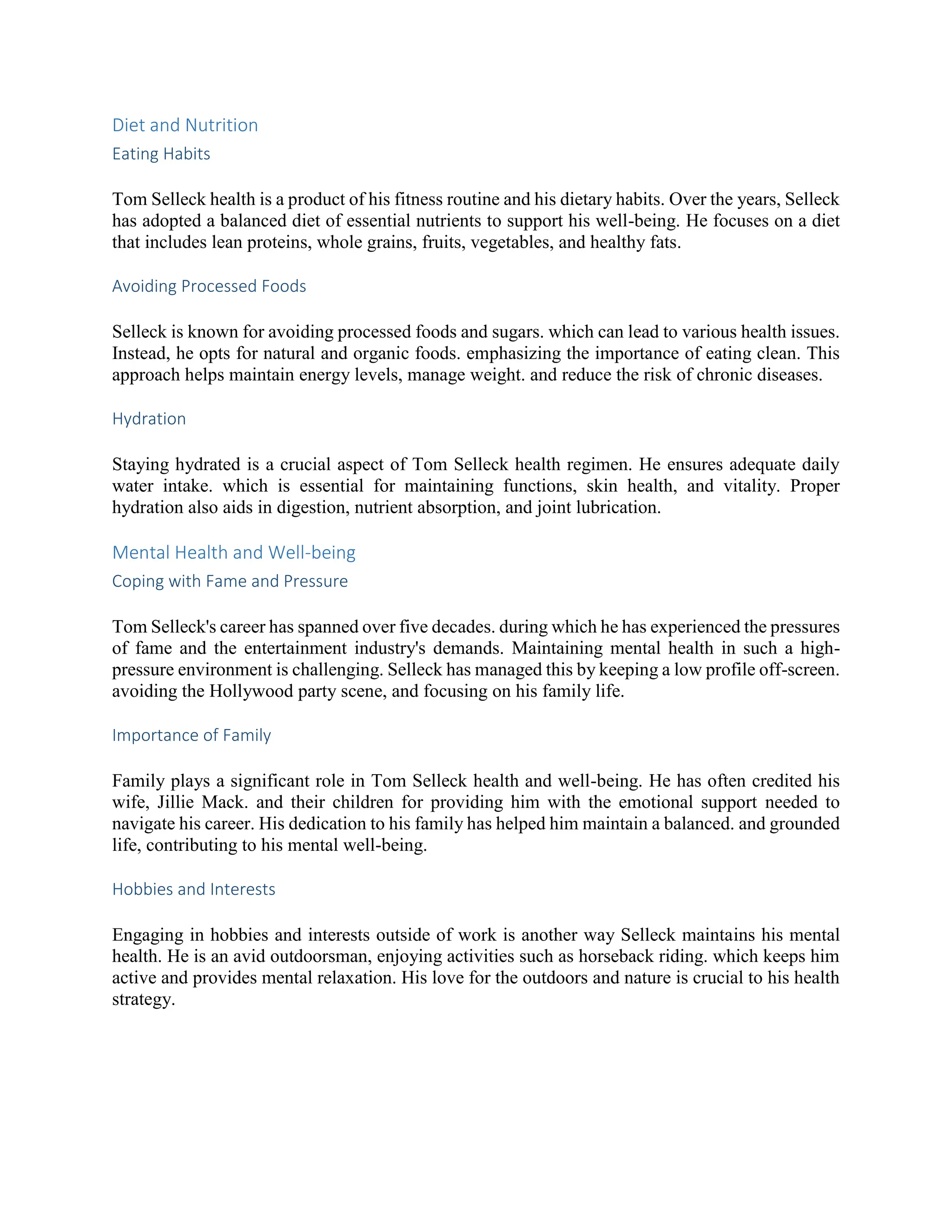 Tom Selleck Health: A Comprehensive Look at the Iconic Actor’s Wellness ...