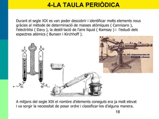 18
4-LA TAULA PERIÒDICA
 