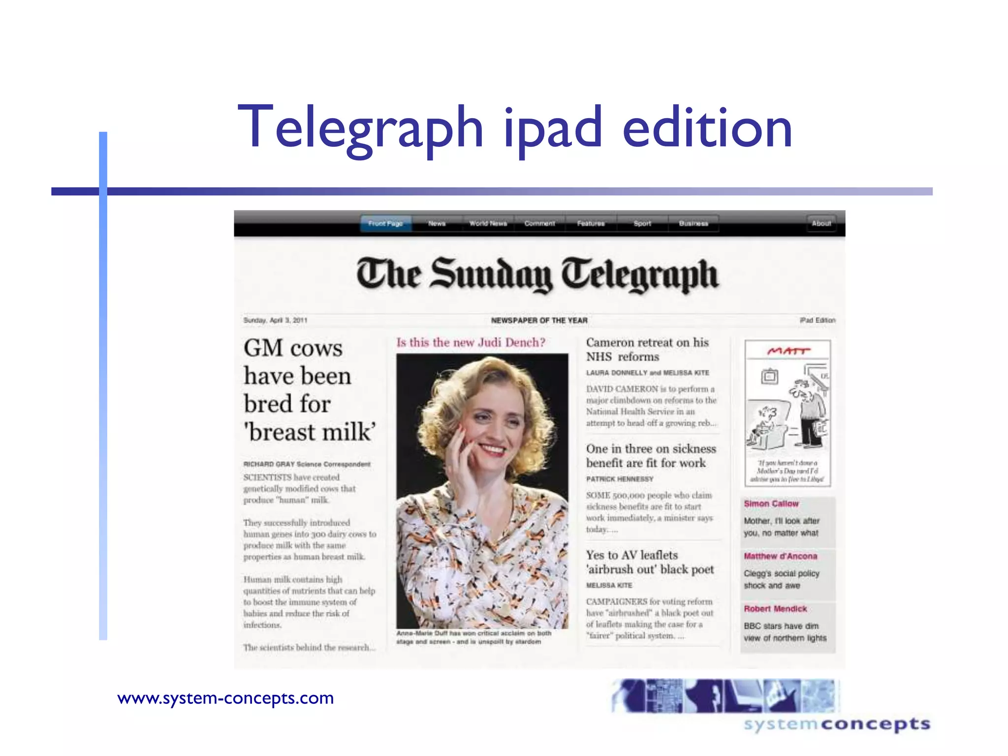 Telegraph ipad edition