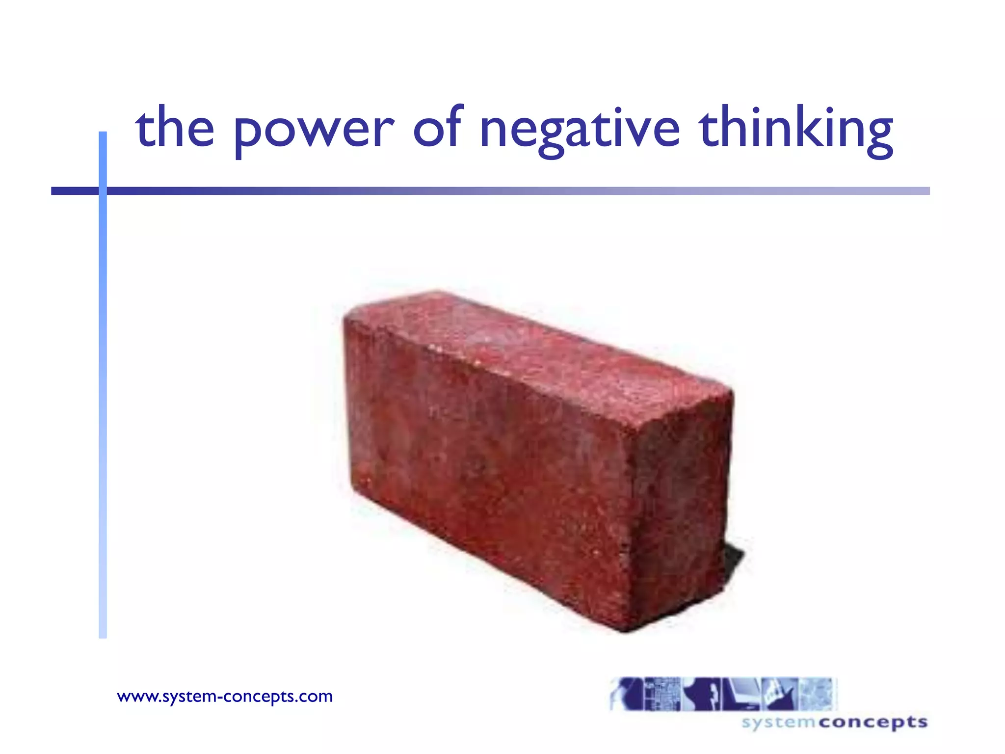 the power of negative thinking