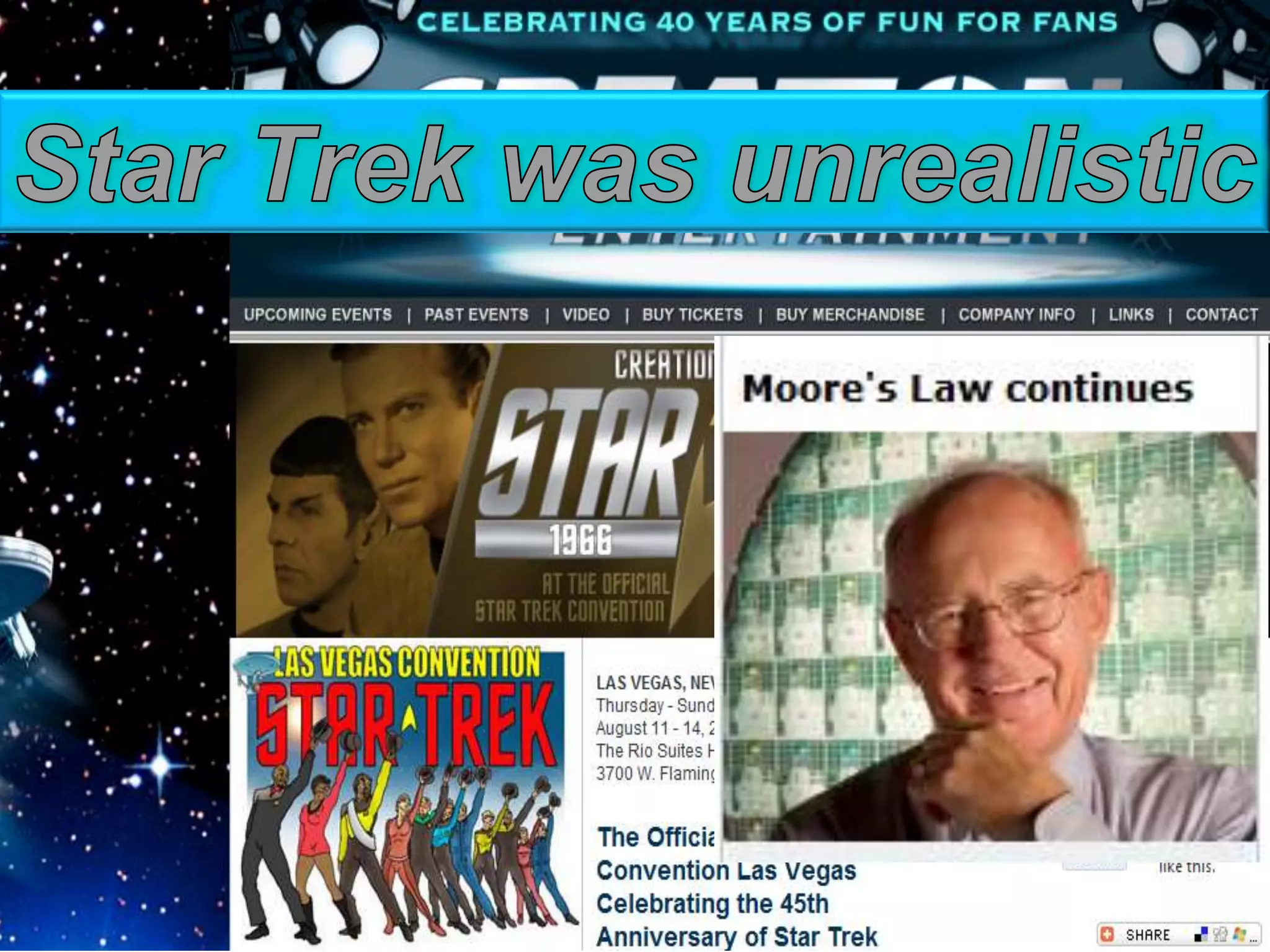 Star Trek was unrealistic