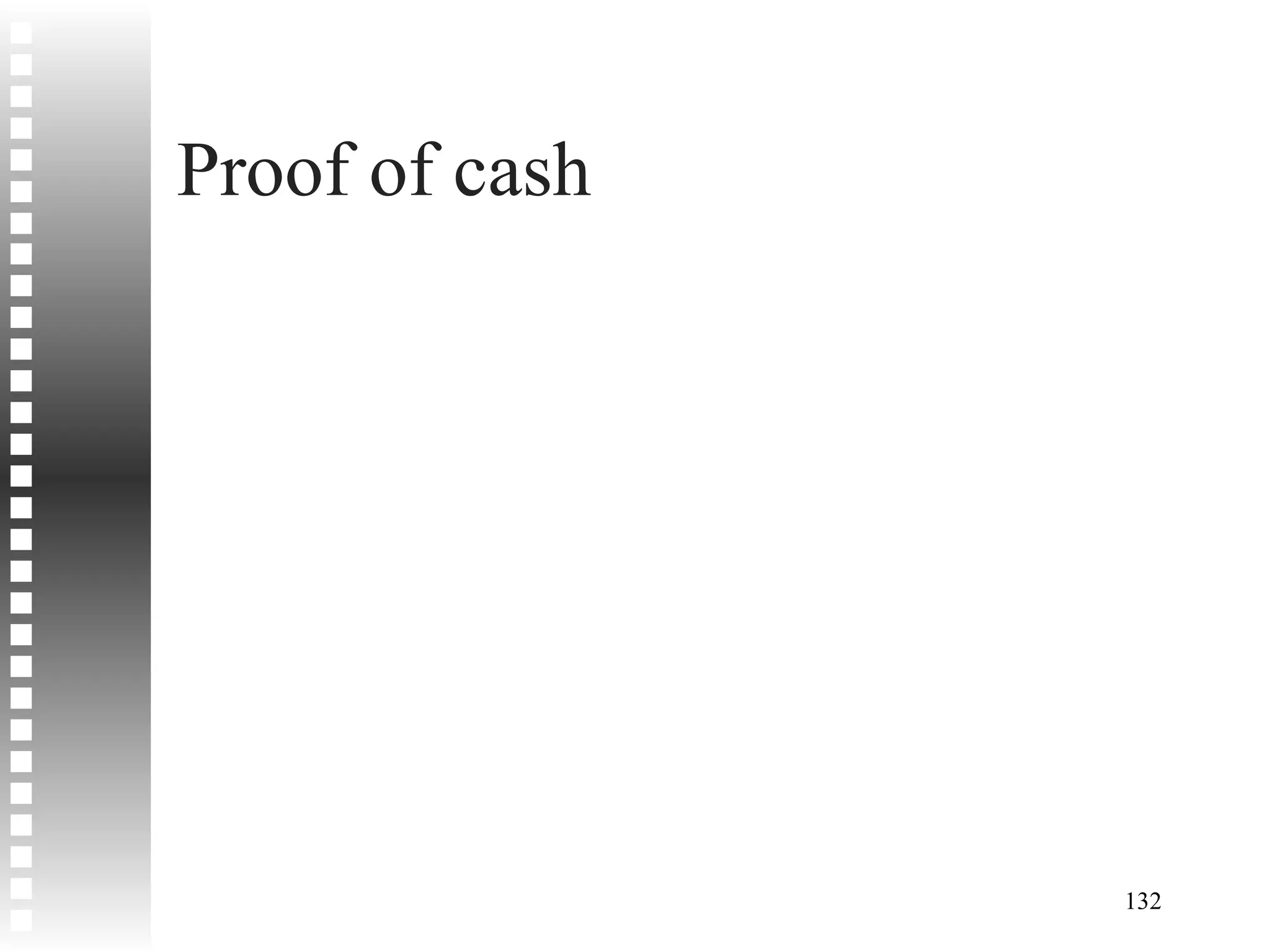 Proof of cash 