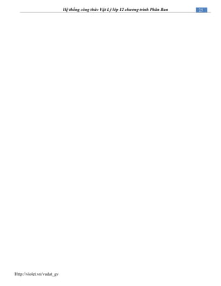 Http://violet.vn/vudat_gv
25Hệ thống công thức Vật Lý lớp 12 chương trình Phân Ban
 