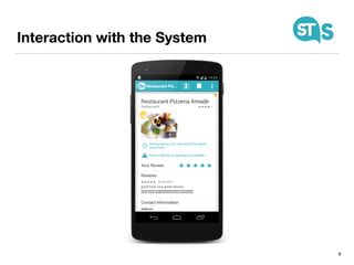 Interaction with the System
6
 