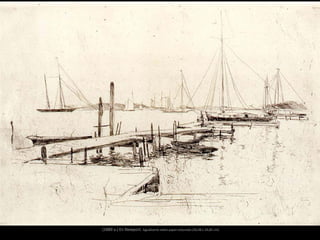 (1889 a.) En Newport. Aguafuerte sobre papel verjurado (20,48 x 29,85 cm)
 