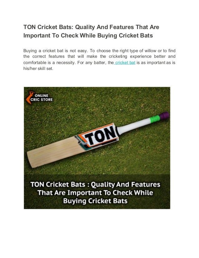 buying a cricket bat