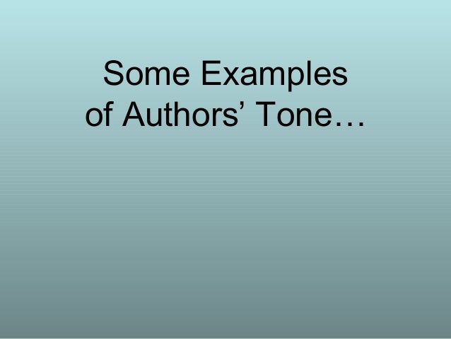 author s tone authors tone