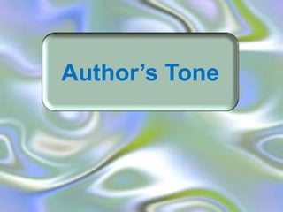Author’s Tone
 