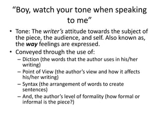 Tone List  Middle school reading, Middle school literacy, Tone in  literature
