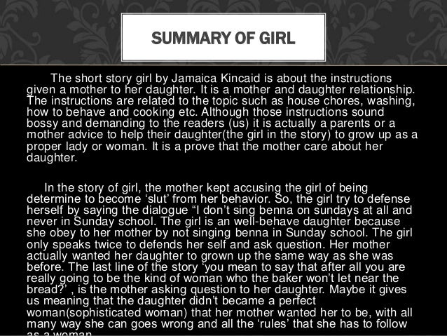 Analysis Of The Poem Girl By Jamaica