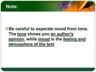 Elements to make the toneElements contribute to make the tone