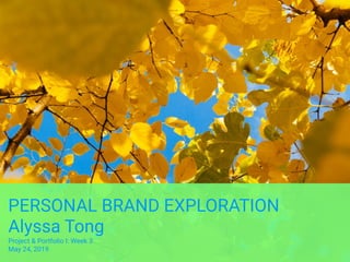 Personal Brand Exploration