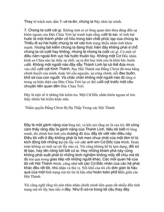 Thay vì trách móc dân Y-sơ-ra-ên, chúng ta hãy nhìn lại mình.
7. Chúng ta cười cái gì. Không một ai có lòng quan tâm thỏa đáng đến sự
khôn ngoan của Ðức Chúa Trời lại tranh luận rằng cười là sai, vì tính hài
hước là một thành phần cố hữu trong bản chất phức tạp của chúng ta.
Thiếu đi sự hài hước chúng ta rơi vào tình trạng thiếu nhân tính khỏe
mạnh. Nhưng bài kiểm chúng ta đang thực hiện đây không phải ở chỗ
chúng ta có cười hay không, nhưng là chúng ta cười cái gì. Có một số
điều nằm ngoài lĩnh vực hài hước thuần túy. Không một Cơ Ðốc nhân
kính sợ Chúa nào lại thấy sự chết, sự ra đời hay tình yêu là khôi hài, buồn
cười. Không một người nào đầy dẫy Thánh Linh lại có thể đưa mình
vào chỗ cười cợt Kinh Thánh, hay Hội Thánh mà Ðấng Christ đã mua bằng
chính huyết của mình, hoặc lời cầu nguyện, sự công chính, nỗi đau buồn,
khổ sở của con người. Và chắc chắn không một người nào đã từng ở
trong sự hiện diện của Ðức Chúa Trời lại có thể cười cợt trước một câu
chuyện liên quan đến Ðức Chúa Trời.
Ðây là một số ít những bài kiểm tra. Một Cơ Ðốc nhân khôn ngoan sẽ tìm
thấy nhiều bài kiểm khác nữa.
Thẩm quyền Đấng Christ Bị Hạ Thấp Trong các Hội Thánh
Đây là một gánh nặng của lòng tôi; và khi nói rằng nó là của tôi, tôi cũng
cảm thấy rằng đây là gánh nặng của Thánh Linh. Nếu tôi biết rõ lòng
mình, thì chính bởi tình yêu thương đã thúc đẩy tôi viết nên điều này.
Điều tôi viết ở đây không phải là hơi men chua chát của một tâm trí bị
kích động bởi những sự cãi lẫy với các anh em Cơ Đốc của mình. Hoàn
toàn không có một sự cãi lẫy nào cả. Tôi cũng không hề bị lạm dụng, đối xử
tệ bạc, hay tấn công bởi bất cứ ai. Hay những khám phá này cũng
không phải xuất phát từ những kinh nghiệm không mấy dễ chịu mà tôi
đã trải qua trong giao tiếp với những người khác. Các mối quan hệ của
tôi với Hội Thánh mình, cũng như với các Cơ Đốc nhân của các hệ phái
khác đều rất tốt, nhã nhặn và thú vị. Nỗi khổ của tôi chỉ đơn giản là hậu
quả của một tình trạng mà tôi tin là hầu như hoàn toàn phổ biến giữa các
Hội Thánh.
Tôi cũng nghĩ rằng tôi nên nhìn nhận chính mình liên quan rất nhiều đến tình
trạng mà tôi lấy làm tiếc ở đây. Như E-xơ-ra trong lời cầu thay đầy
 