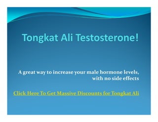 A great way to increase your male hormone levels,
                                with no side effects

Click Here To Get Massive Discounts for Tongkat Ali
 