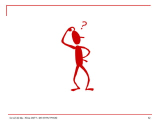 Cơ sở dữ liệu - Khoa CNTT - ĐH KHTN TPHCM 42
 