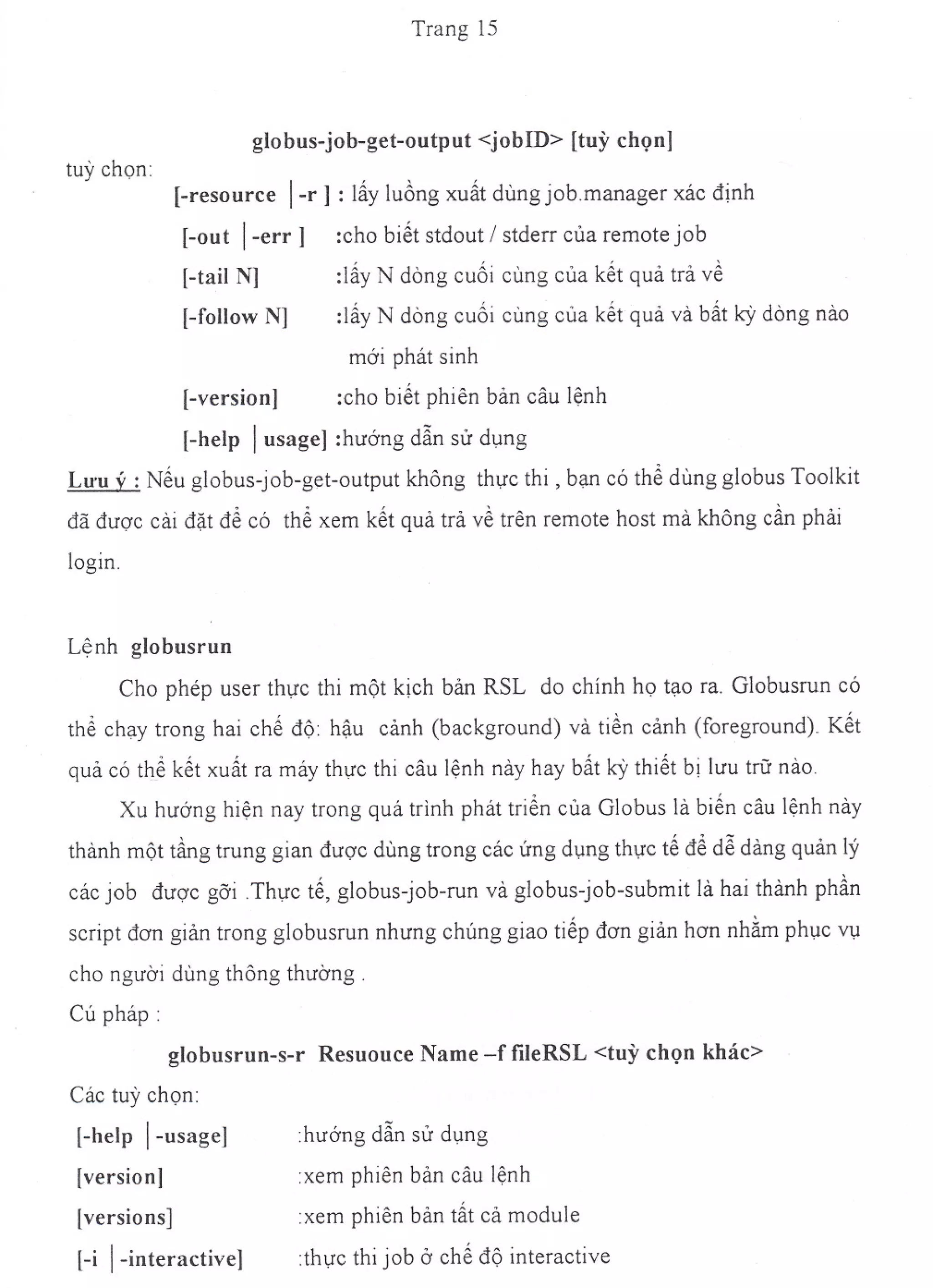 Tổng Quang Về Globus 