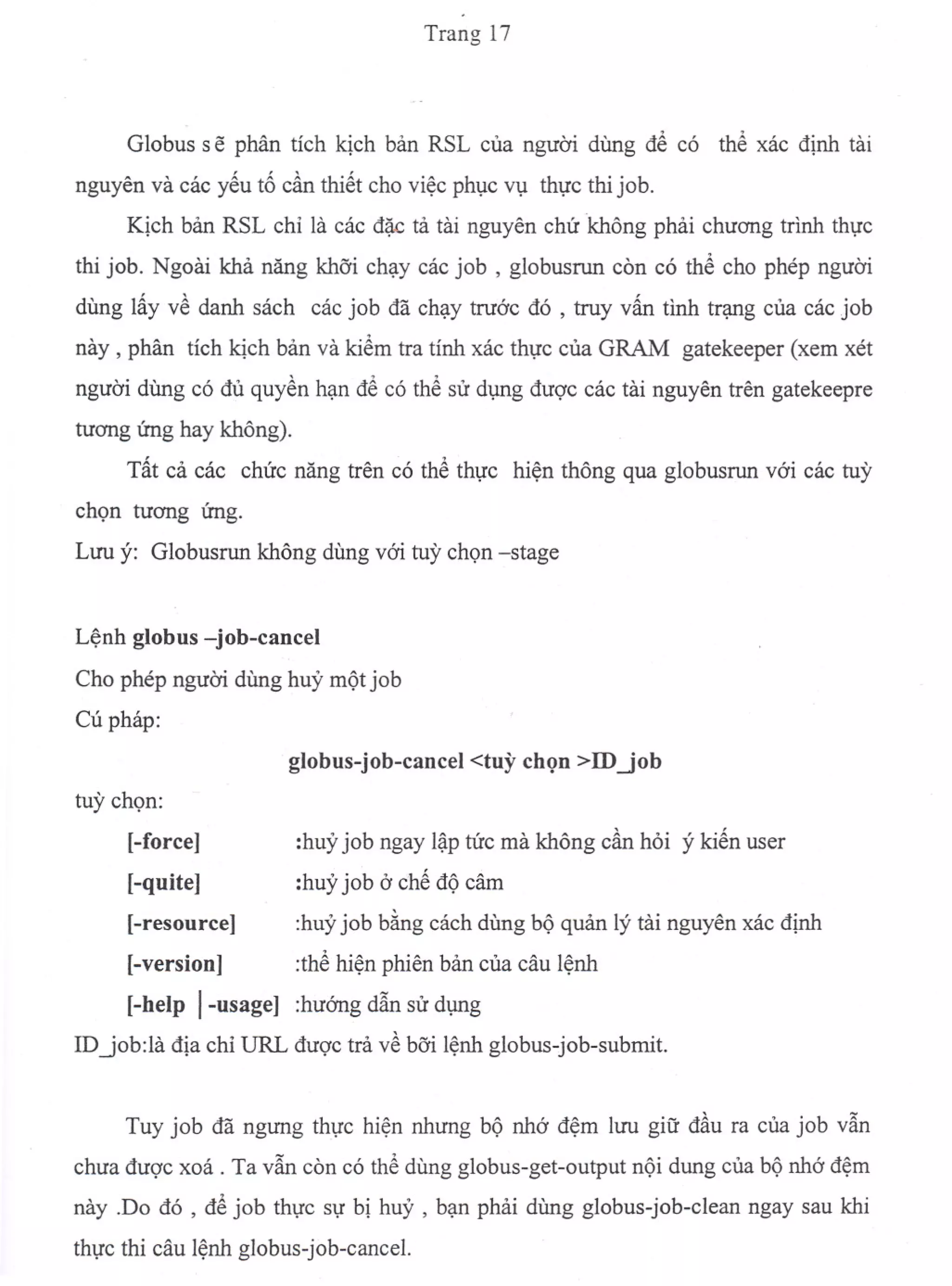 Tổng Quang Về Globus 