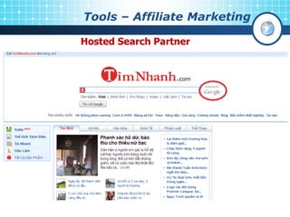 Tools – Affiliate Marketing
Hosted Search Partner
 