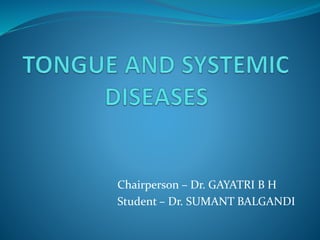 Chairperson – Dr. GAYATRI B H
Student – Dr. SUMANT BALGANDI
 