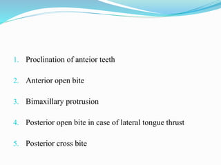 Fissured Tongue:
 Also called as scrotal tongue,plicated tongue,and
lingua dissecta.
 Characterised by furrows, one exte...