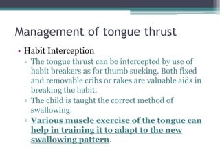 Crib Or Rake Tongue thrust and mouth breathing habits in children | PPTX