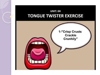Tongue twister exercise