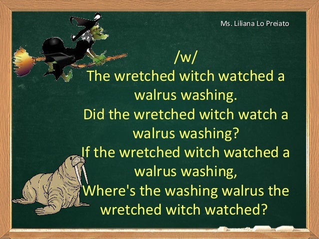 Tongue twisters with sounds