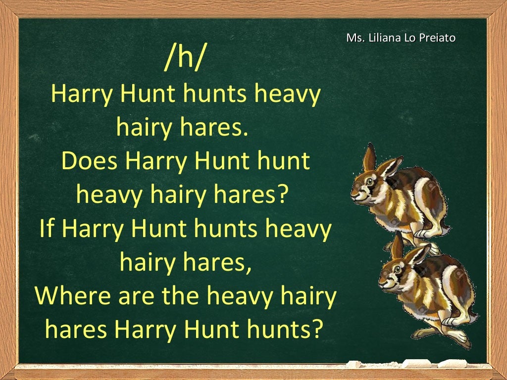 Tongue twisters with sounds