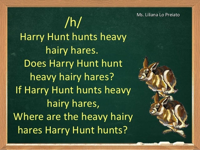 Tongue twisters with sounds