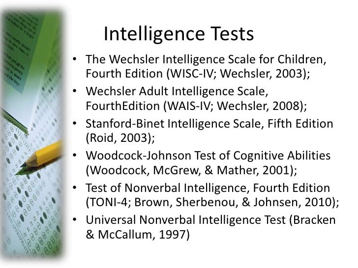 reliability of intelligence tests