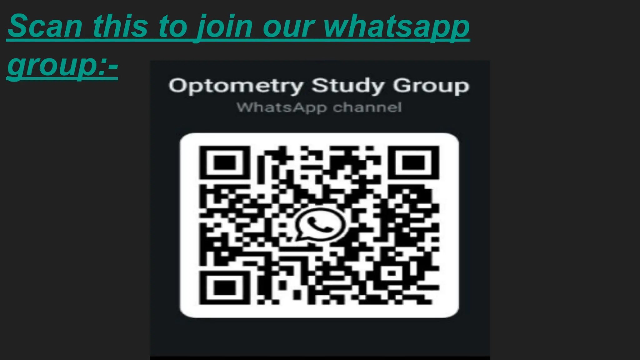 Scan this to join our whatsapp
group:-
 