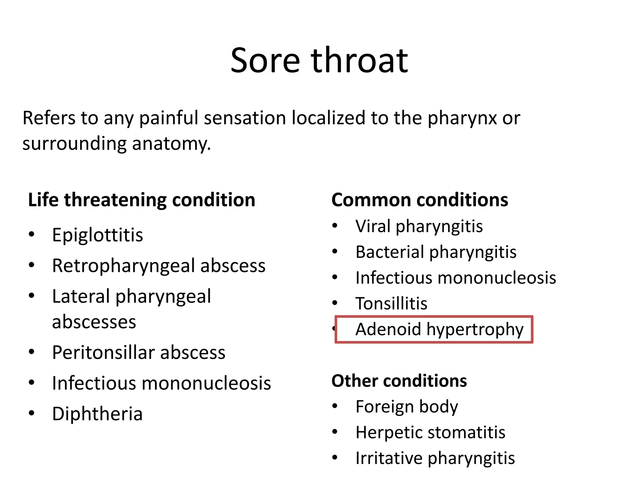 approch to patient with Sore throat | PPTX