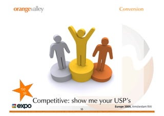 Conversion




Competitive: show me your USP’s
               55
 