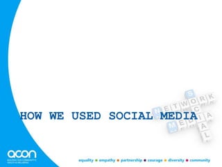 HOW WE USED SOCIAL MEDIA
 