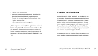 Elaborar actas de reuniones.                                  Un sueño hecho realidad
        Solucionar cualquier tipo de problema, incluyendo los
        personales, los interpersonales y los académicos.             Cuando inventé los Mapas Mentalesm, mi mayor deseo era
        Obtener una perspectiva global sobre cualquier tema.          el d e crear la herramienta clave para el pensamiento hurna-
        Preparar una entrevista.                                      no que estuviera al alcance de cualquier persona, y que s e
        Liderar una multinacional o un negocio.                       pudiera utilizar en miles de situaciones distintas y sirviera
                                                                      como ayuda en cualquier aspecto de la vida; en otras pala-
      ¡Podrásexplorar a solas las infinitas aplicaciones que no ca-   bras, una herramienta aplicable a la vida misma. Además
      ben en estas páginas! Si descubres nuevos usos d e los Ma-      esta herramienta tenía que servir para expresar la singulari-
      pas Mentalesm,experimentas extraordinarios beneficios y         dad d e todos los individuos y para divertir.
      quieres compartir conmigo esa experiencia, no dudes en
      escribirme a las direcciones incluidas en las páginas 125 y     La herramienta que creé refleja la perfección natural del ce-
      126                                                             rebro humano. ¡Estaherramienta son los Mapas Mentalesm!




122   Cómo crear Mapas Mentalesm                                         Cómo planificar tu futuro ideal mediante los Mapas Mentalesm   123
 