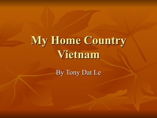 My Home Country Vietnam By Tony Dat Le 