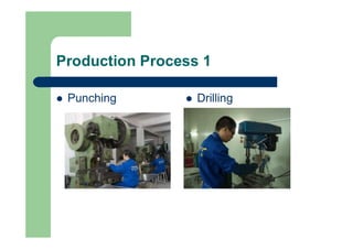 Production Process 1
l Punching l Drilling
 